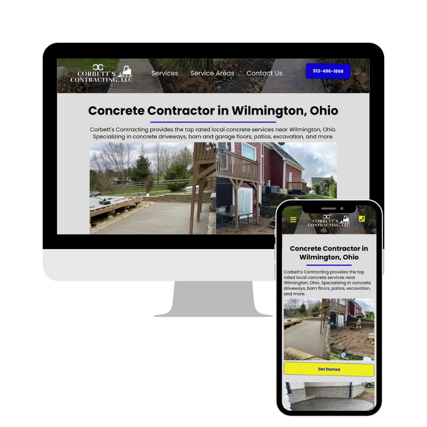 Concrete contractor website