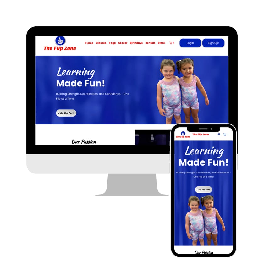 Kids gym website