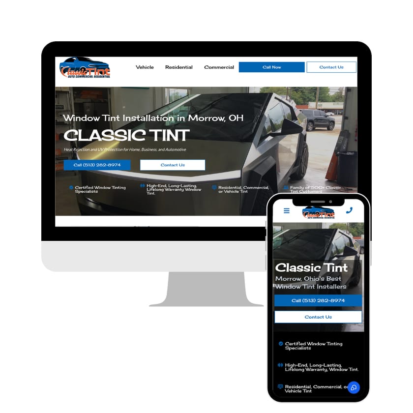 Window tint shop website